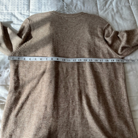 Only Lesly Long Sleeve Open-front Knit Cardigan L Beige Melange - Picture 11 of 13